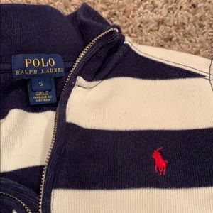 Ralph Lauren polo zip front sweater boys size 5.